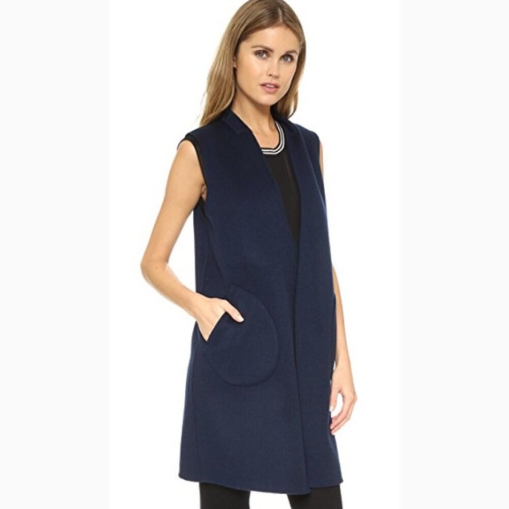 Rag & Bone Wool Singer Vest Waistcoat Sleeveless Reversible Women's XS